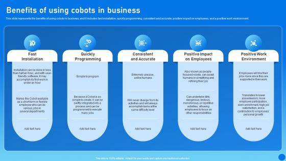 Types Of Cobots IT Benefits Of Using Cobots In Business