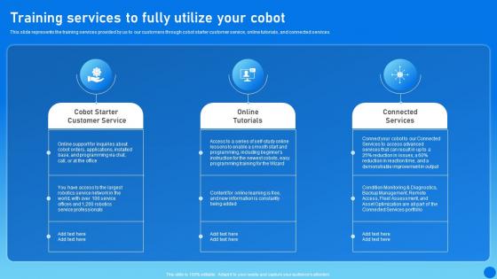 Types Of Cobots IT Training Services To Fully Utilize Your Cobot