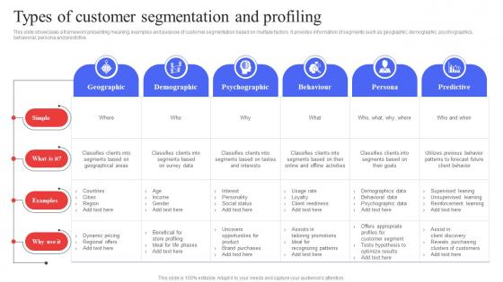 Types Of Customer Segmentation And Profiling Target Audience Analysis Guide To Develop MKT SS V