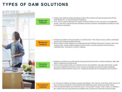 Types of dam solutions ppt powerpoint presentation summary objects