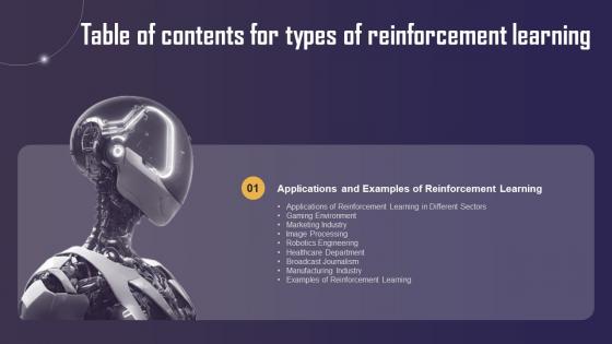 Types Of Reinforcement Learning Table Of Contents