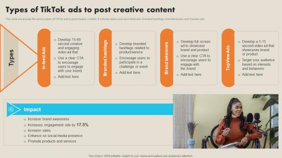 Types Of Tiktok Ads To Post Creative Content Record Label Marketing Plan To Enhance Strategy SS