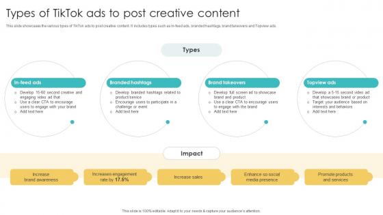 Types Of Tiktok Ads To Post Creative Content Using Various Marketing Methods Strategy SS V