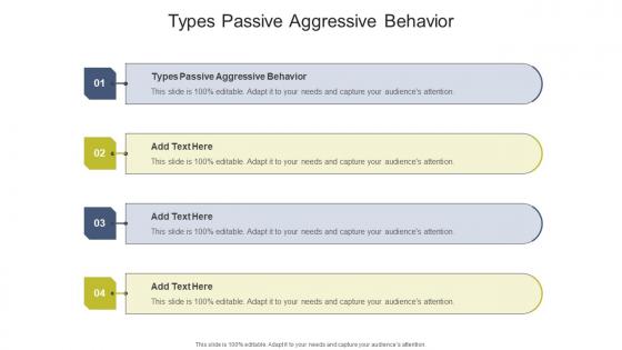 Types Passive Aggressive Behavior In Powerpoint And Google Slides Cpb