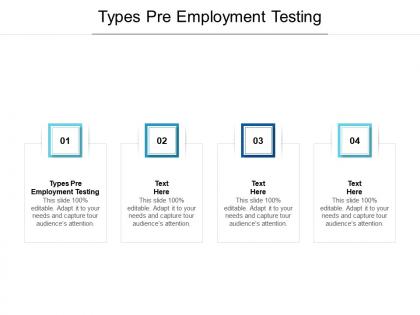 Types pre employment testing ppt powerpoint presentation pictures background images cpb