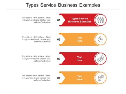 Types service business examples ppt powerpoint presentation gallery images cpb