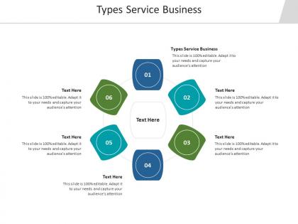 Types service business ppt powerpoint presentation ideas smartart cpb