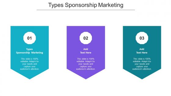 Types Sponsorship Marketing Ppt Powerpoint Presentation Slides Slideshow Cpb