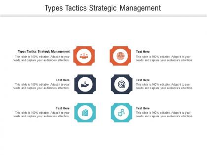 Types tactics strategic management ppt powerpoint presentation show templates cpb