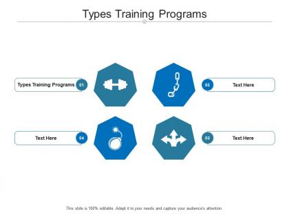 Types training programs ppt powerpoint presentation styles demonstration cpb
