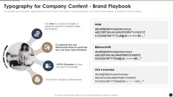 Typography For Company Content Brand Playbook Ppt Summary Design Ideas