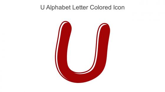 U Alphabet Letter Colored Icon In Powerpoint Pptx Png And Editable Eps Format