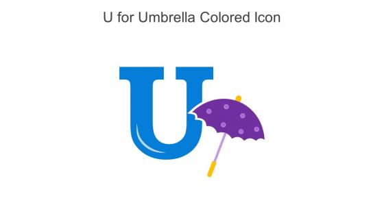 U For Umbrella Colored Icon In Powerpoint Pptx Png And Editable Eps Format
