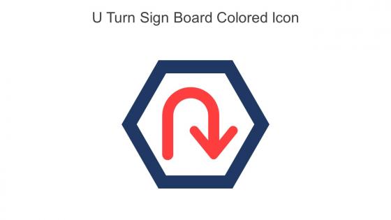 U Turn Sign Board Colored Icon In Powerpoint Pptx Png And Editable Eps Format