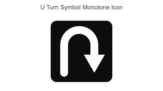 U Turn Symbol Monotone Icon In Powerpoint Pptx Png And Editable Eps Format