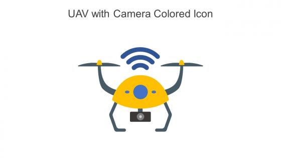 UAV With Camera Colored Icon In Powerpoint Pptx Png And Editable Eps Format