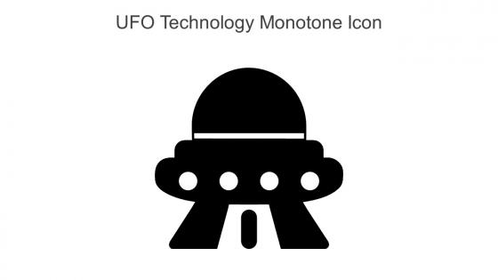 UFO Technology Monotone Icon In Powerpoint Pptx Png And Editable Eps Format