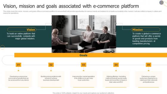 Ultimate E Commerce Business Vision Mission And Goals Associated With E Commerce Platform BP SS