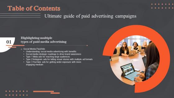Ultimate Guide Of Paid Advertising Campaigns For Table Of Contents MKT SS V