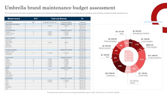 Umbrella Brand Maintenance Budget Assessment Improve Brand Valuation Through Family