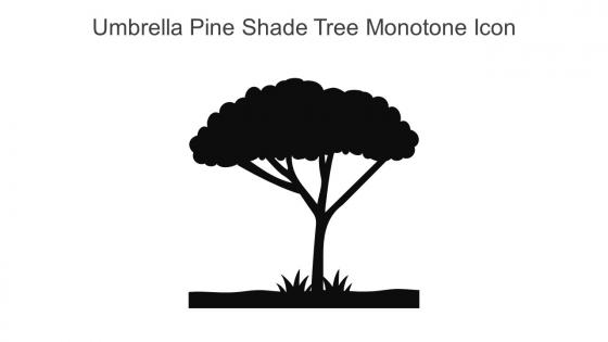 Umbrella Pine Shade Tree Monotone Icon In Powerpoint Pptx Png And Editable Eps Format