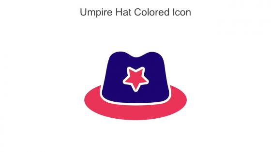 Umpire Hat Colored Icon In Powerpoint Pptx Png And Editable Eps Format