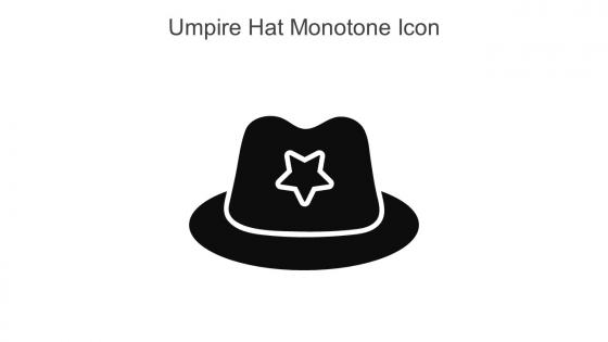 Umpire Hat Monotone Icon In Powerpoint Pptx Png And Editable Eps Format