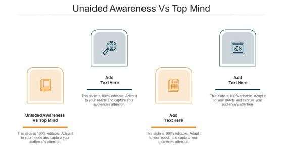 Unaided Awareness Vs Top Mind Ppt Powerpoint Presentation Ideas Template Cpb