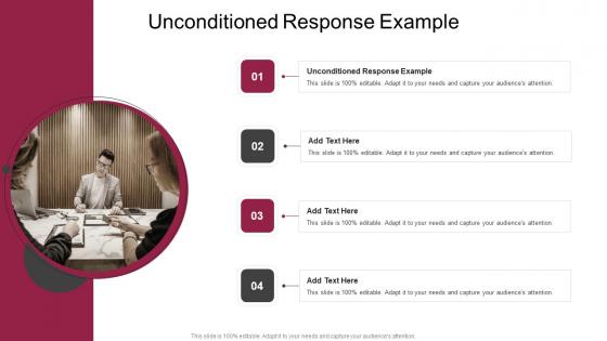 Unconditioned Response Example In Powerpoint And Google Slides Cpb