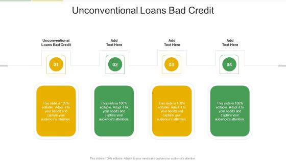 Unconventional Loans Bad Credit In Powerpoint And Google Slides Cpb