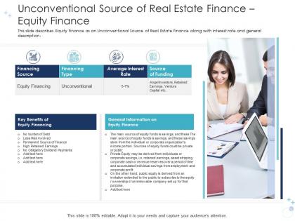 Unconventional source of finance multiple options for real estate finance with growth drivers