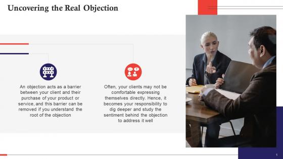 Uncovering The Real Objection In Sales Training Ppt