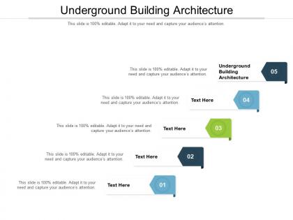 Underground building architecture ppt powerpoint presentation model good cpb