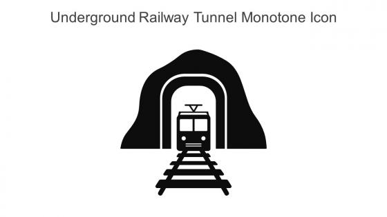 Underground Railway Tunnel Monotone Icon In Powerpoint Pptx Png And Editable Eps Format