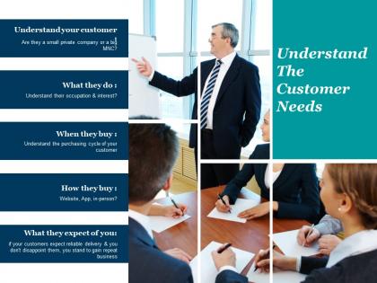 Understand the customer needs powerpoint slide graphics