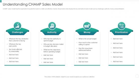 Understanding Champ Sales Model Organization Qualification Increase Revenues