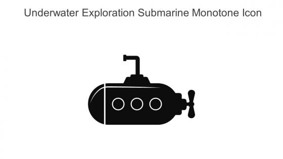 Underwater Exploration Submarine Monotone Icon In Powerpoint Pptx Png And Editable Eps Format