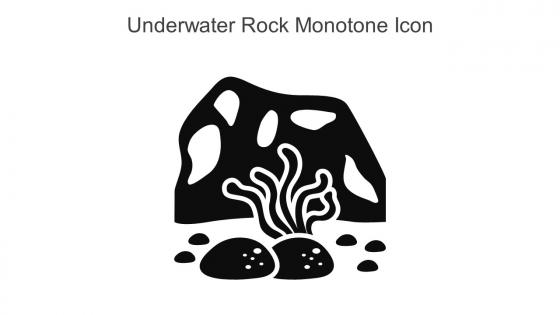 Underwater Rock Monotone Icon In Powerpoint Pptx Png And Editable Eps Format