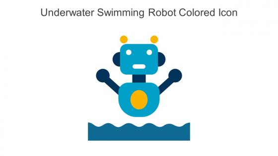 Underwater Swimming Robot Colored Icon In Powerpoint Pptx Png And Editable Eps Format