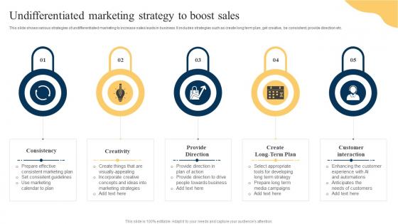 Undifferentiated Marketing Strategy To Boost Sales