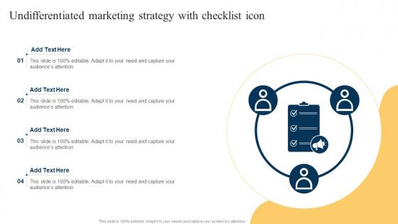 Undifferentiated Marketing Strategy With Checklist Icon