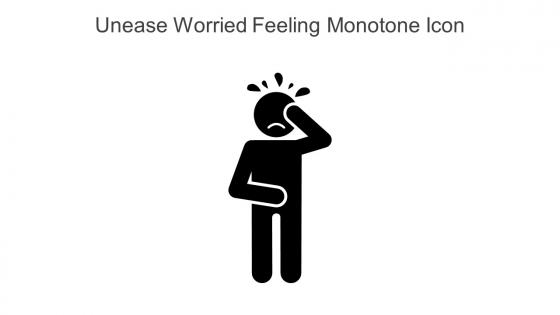 Unease Worried Feeling Monotone Icon In Powerpoint Pptx Png And Editable Eps Format