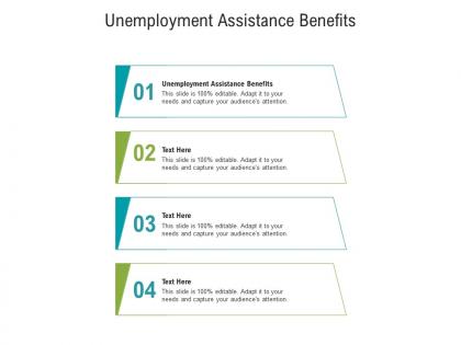 Unemployment assistance benefits ppt powerpoint presentation portfolio visual aids cpb