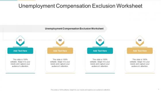 Unemployment Compensation Exclusion Worksheet In Powerpoint And Google Slides Cpb