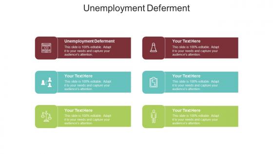 Unemployment deferment ppt powerpoint presentation summary infographics cpb
