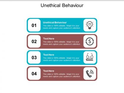 Unethical behaviour ppt powerpoint presentation model slides cpb