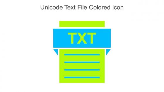 Unicode Text File Colored Icon In Powerpoint Pptx Png And Editable Eps Format