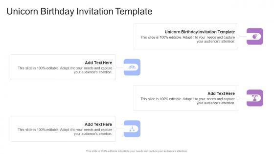 Unicorn Birthday Invitation Template In Powerpoint And Google Slides Cpb