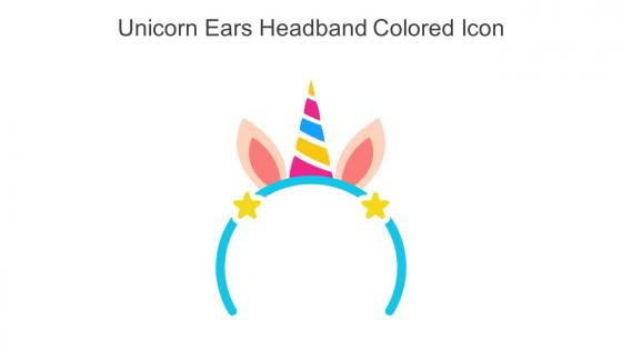 Unicorn Ears Headband Colored Icon In Powerpoint Pptx Png And Editable Eps Format