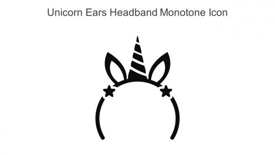 Unicorn Ears Headband Monotone Icon In Powerpoint Pptx Png And Editable Eps Format